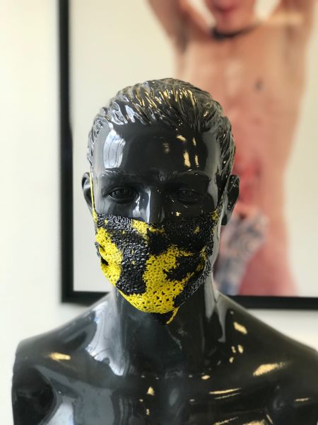 Gesichtsmaske VIRUS Black+Yellow
